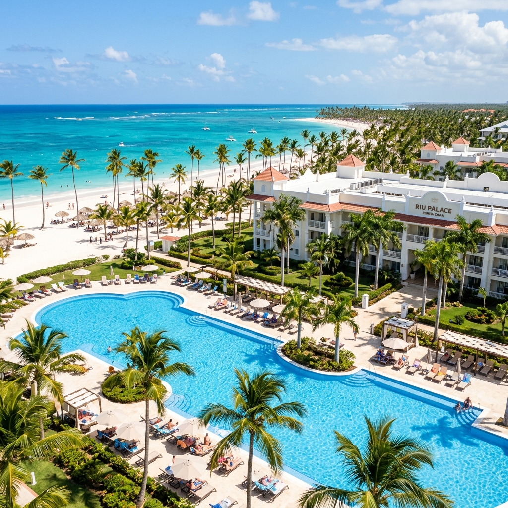 Playas de coco y piscina en Punta Cana